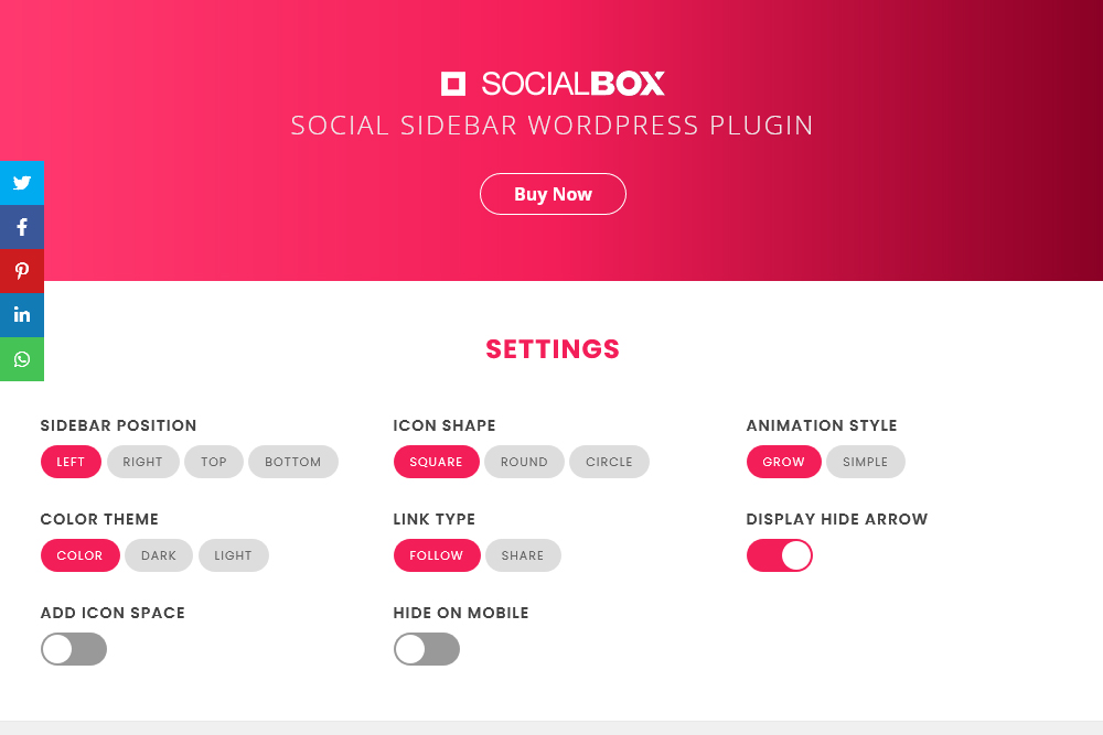 SocialBox Social Sidebar WordPress Plugin AthenaStudio